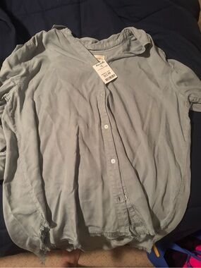 Marshalls Light Sage Green Button Down Shirt